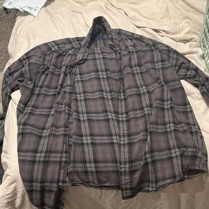 Towncraft Men's Gray & Burgundy Plaid Button-Down Shirt